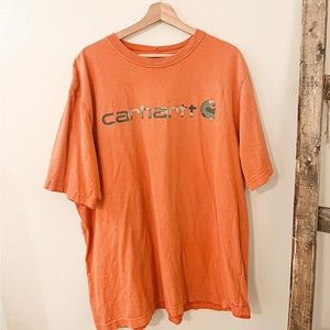 Orange camo carhartt tee